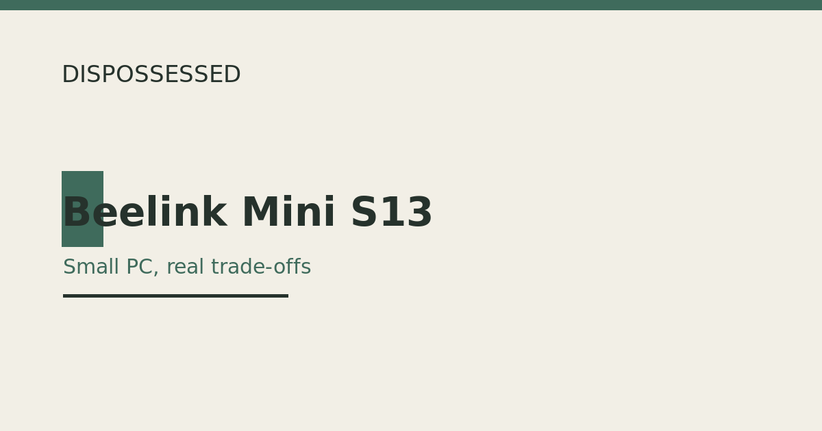 Beelink Mini S13 review: a small PC that asks if you need a desktop