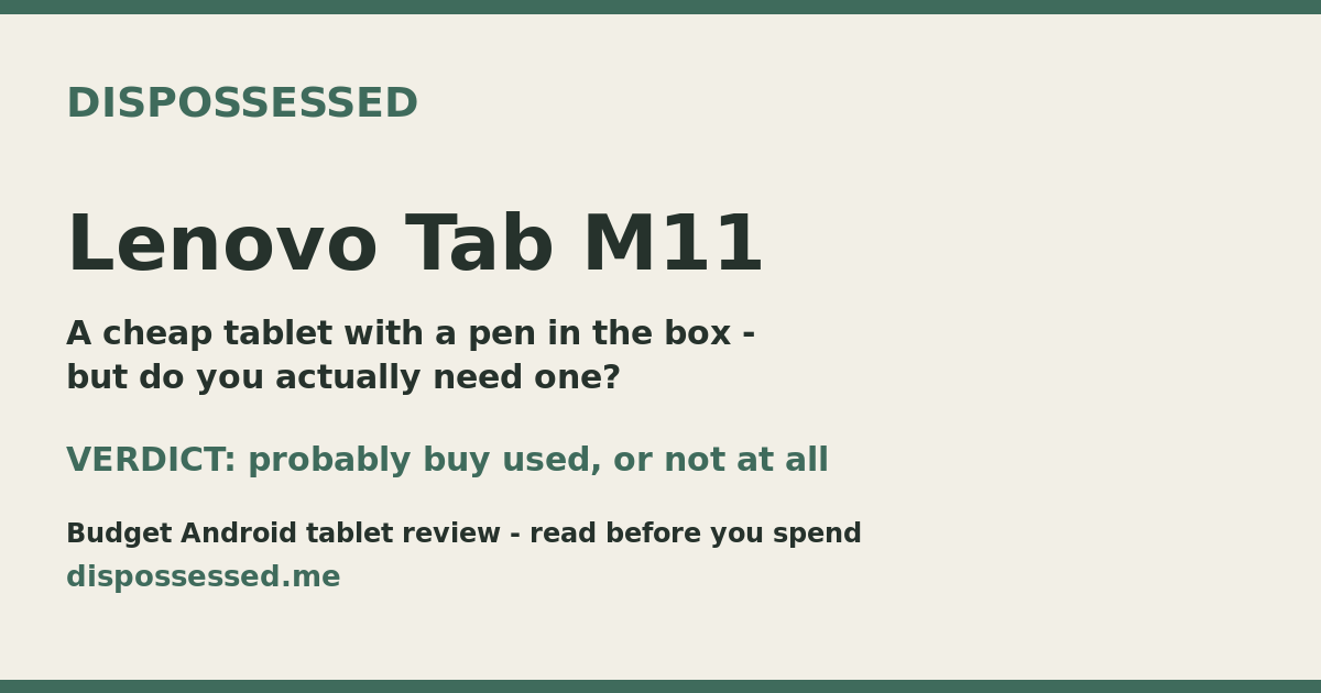 Lenovo Tab M11 Review: Do You Actually Need a Cheap Tablet?