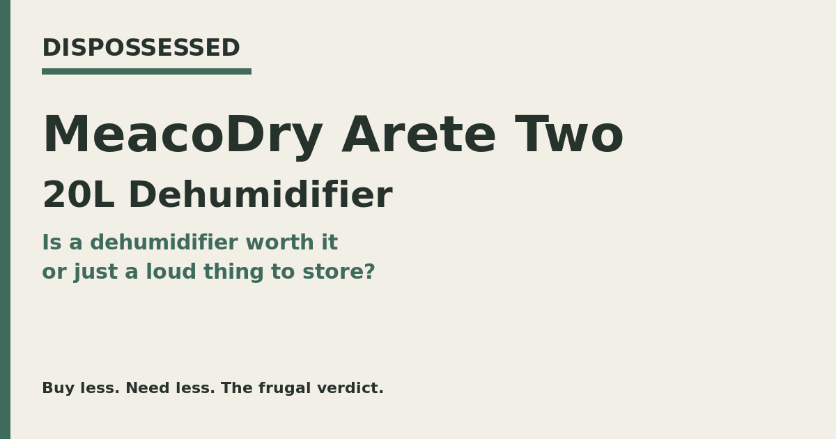 MeacoDry Arete Two 20L dehumidifier: is it worth it in the UK?