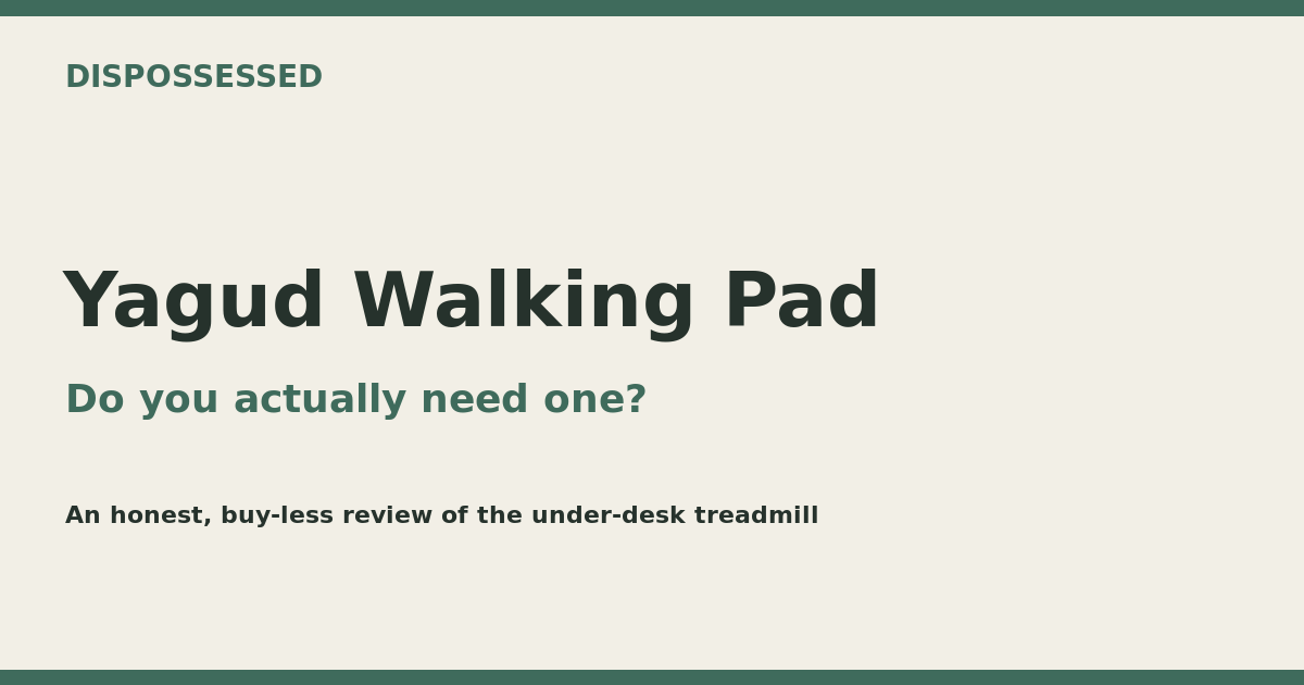 Yagud Walking Pad Review: Is an Under-Desk Treadmill Worth It?