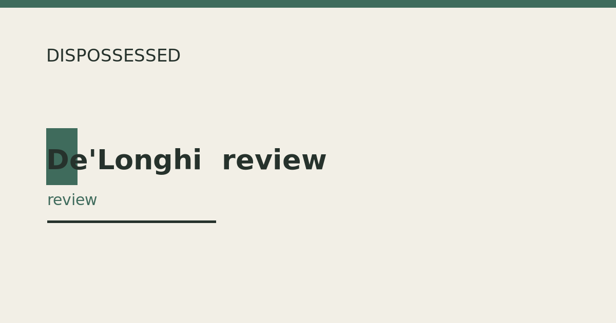 De'Longhi  review