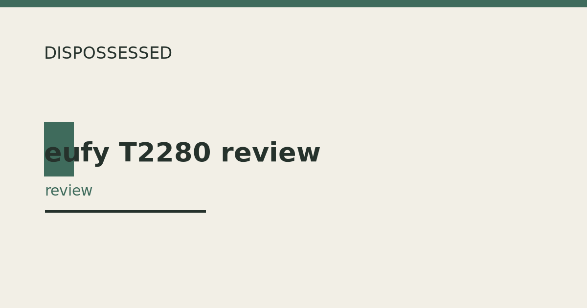 eufy T2280 review
