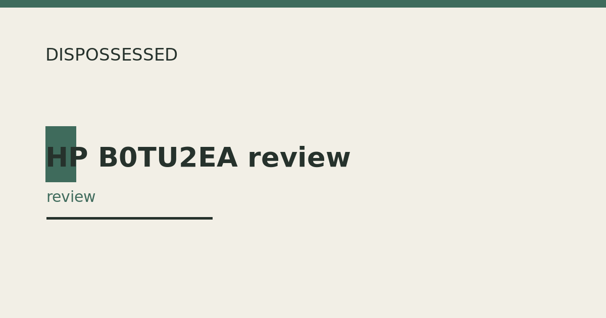 HP B0TU2EA review