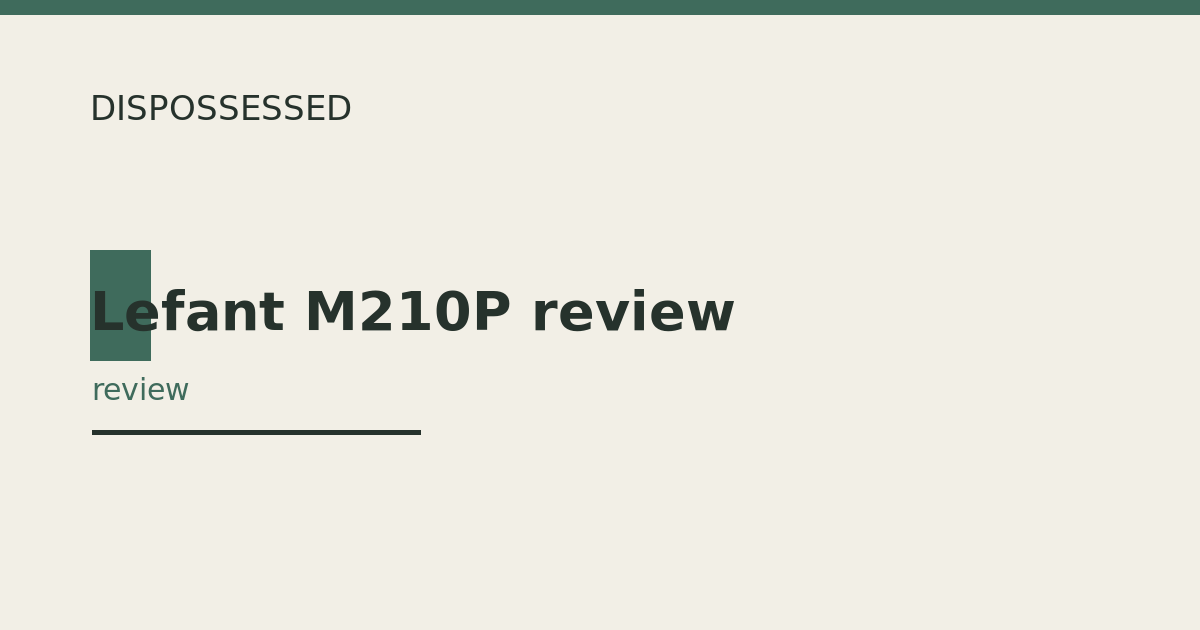 Lefant M210P review