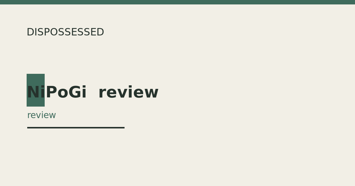 NiPoGi  review