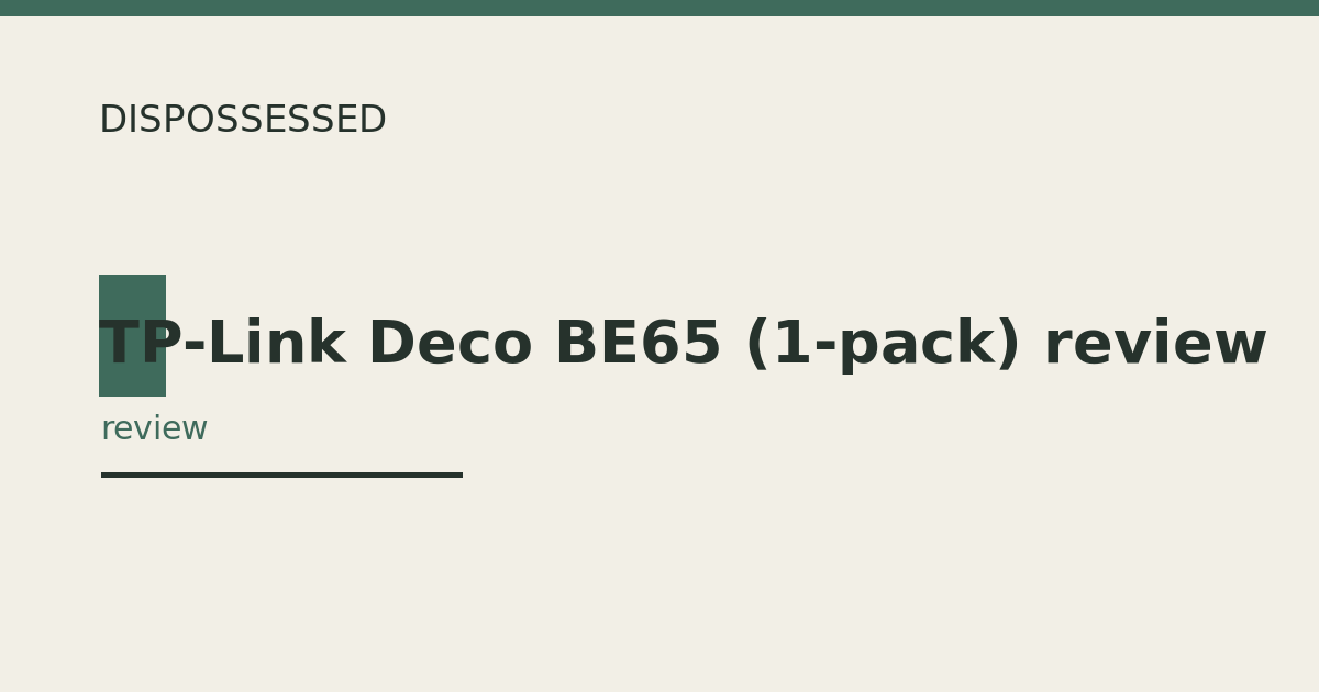 TP-Link Deco BE65 (1-pack) review